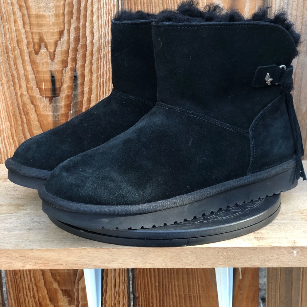 Koolaburra by UGG Jaelyn Mini Winter Casual Black Women’s Boots Size 9 Like New - Picture 6 of 12